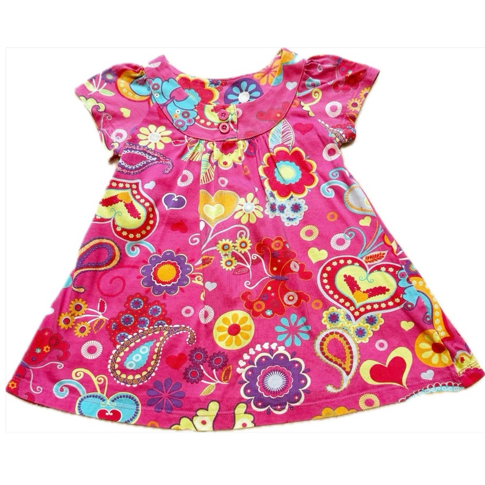 Hanna Andersson Pink Floral Kids Dress
